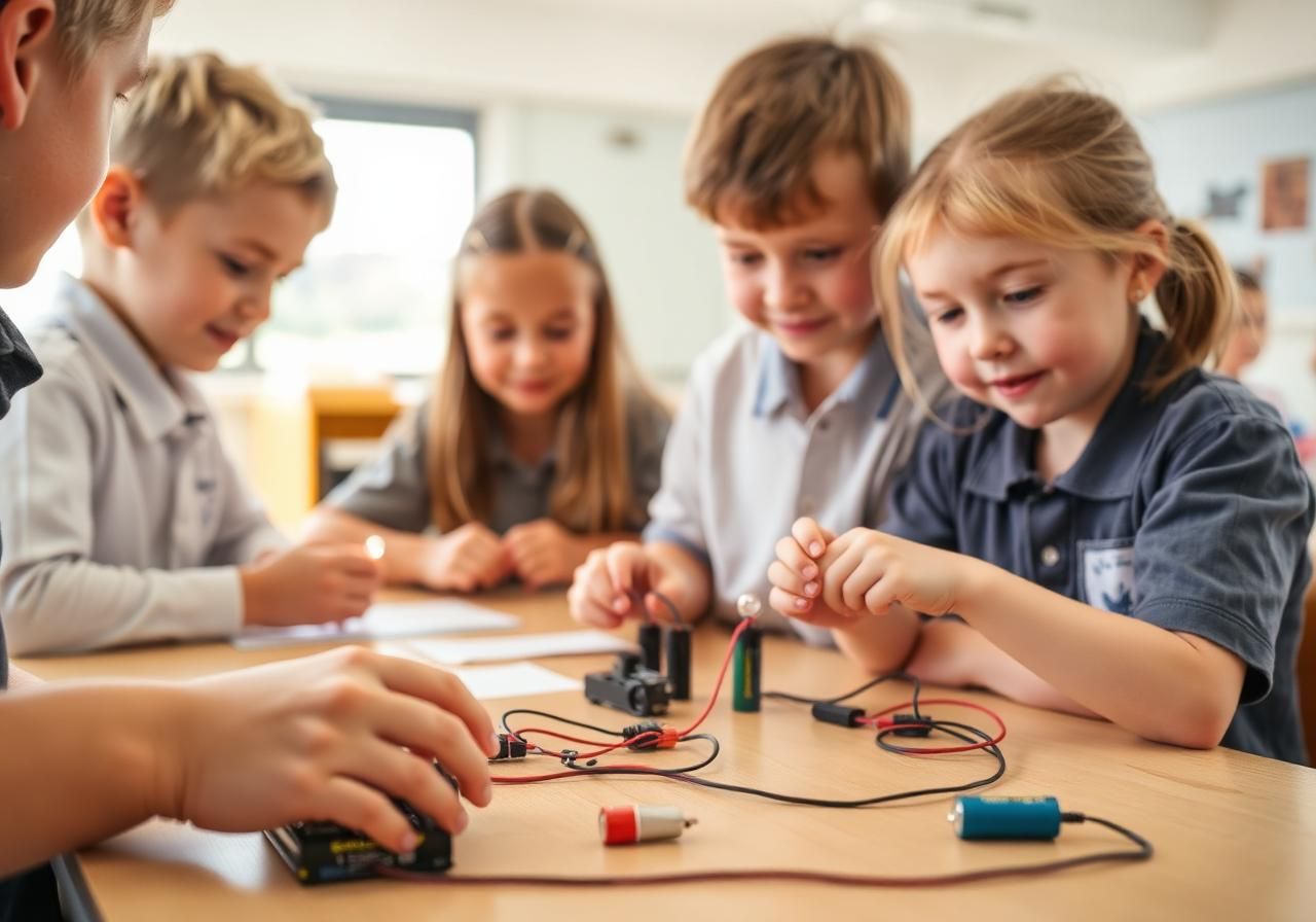 Students taking part in the Electricity incursion